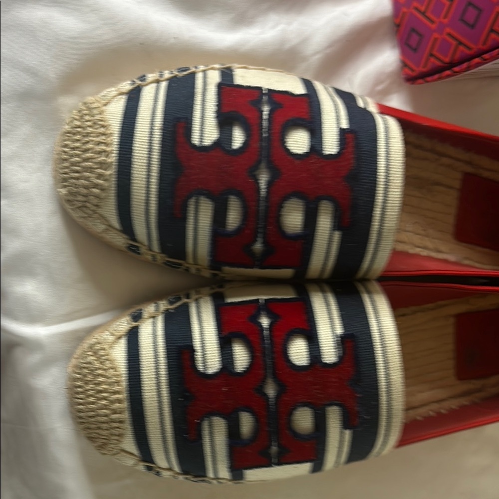 Tory Burch Red and Blue Women's Loafers - Picture 5 of 12